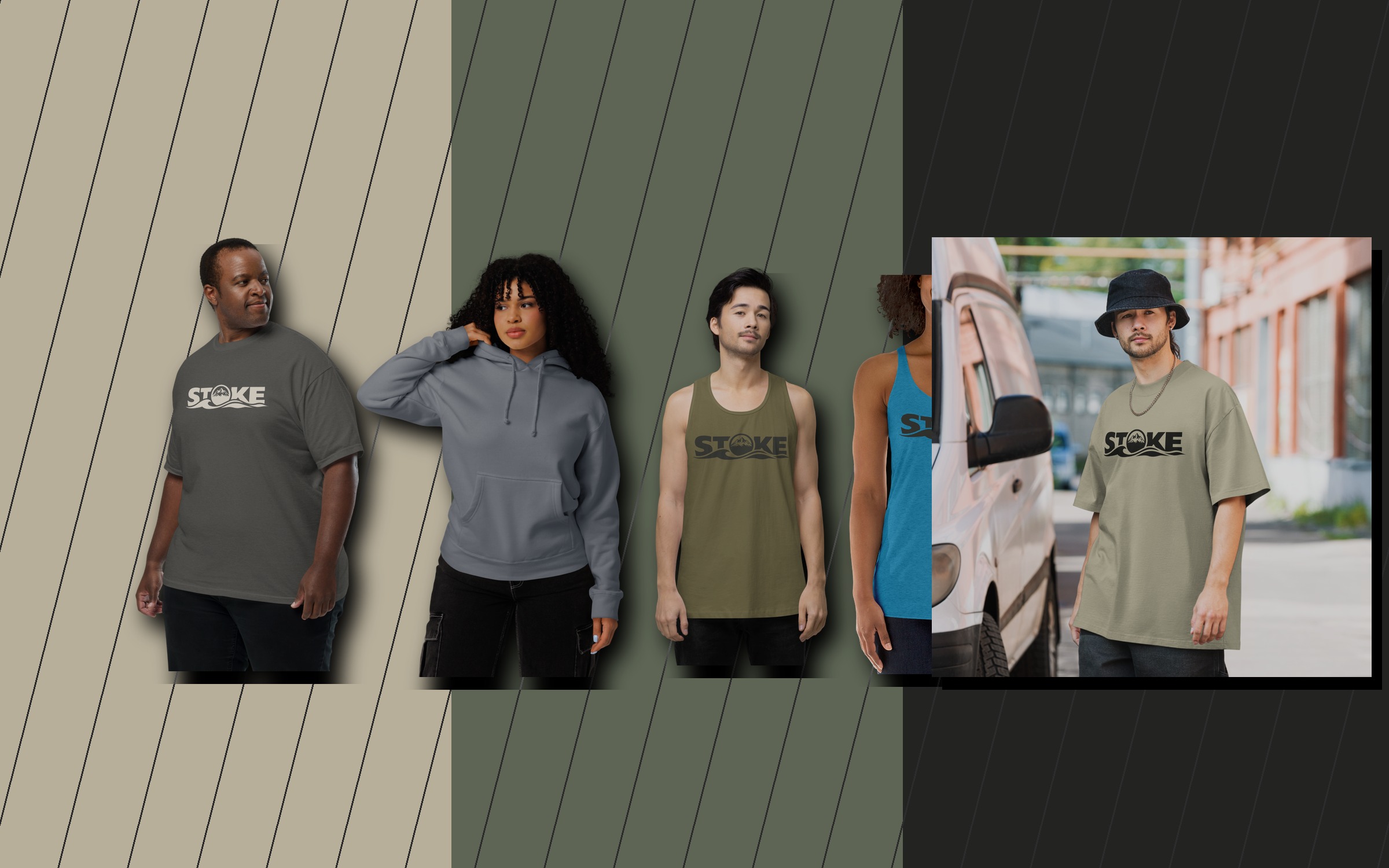 Current STOKE products with exact artwork